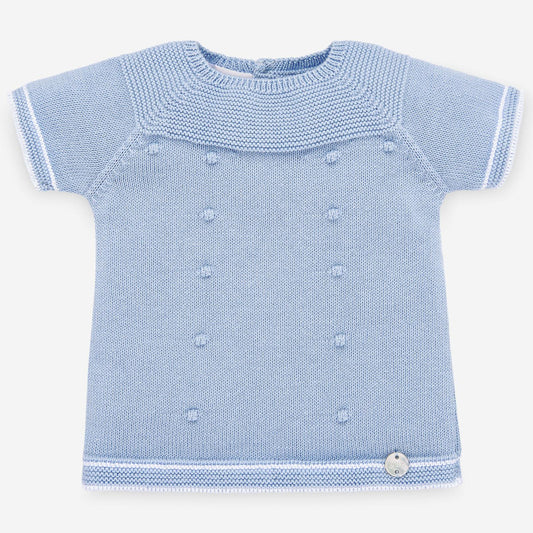 Paz Rodríguez Horizonte Knitted Set — Baby Boy T-Shirt & Shorts