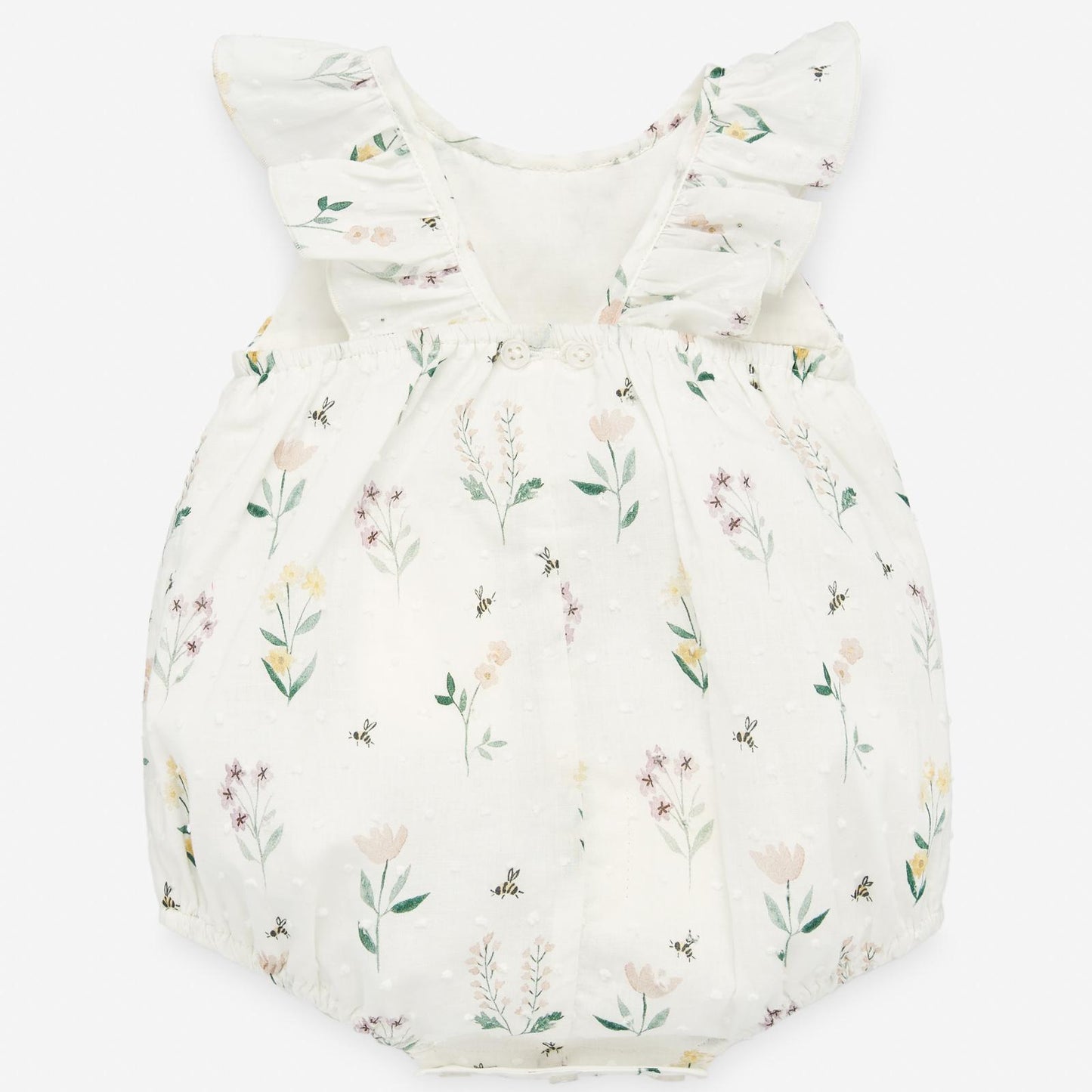 Paz Rodriguez Provenza Floral Romper — Baby Girl | Cream