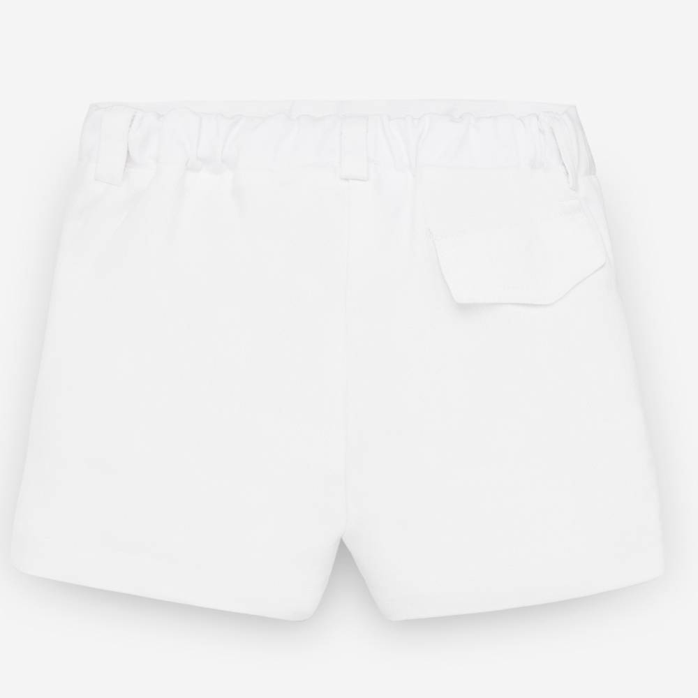 Paz Rodriguez Blue Knit Fish Sweater & White Shorts — Baby Boy Set
