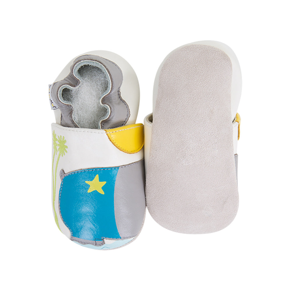 Soft Baby Moccasins - Hippo Print | Lait et Miel