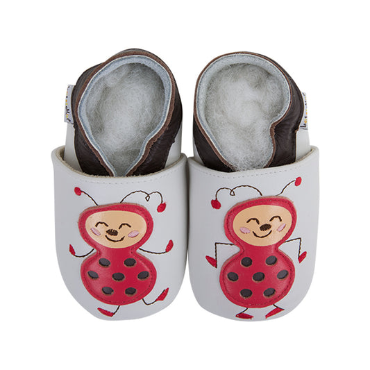 Soft Baby Moccasins - Ladybug Print | Lait et Miel