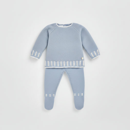Paz Rodríguez Neboa Knitted Set — Baby Boy Sweater & Leggings