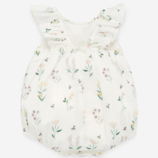 Paz Rodriguez Provenza Floral Romper — Baby Girl | Cream