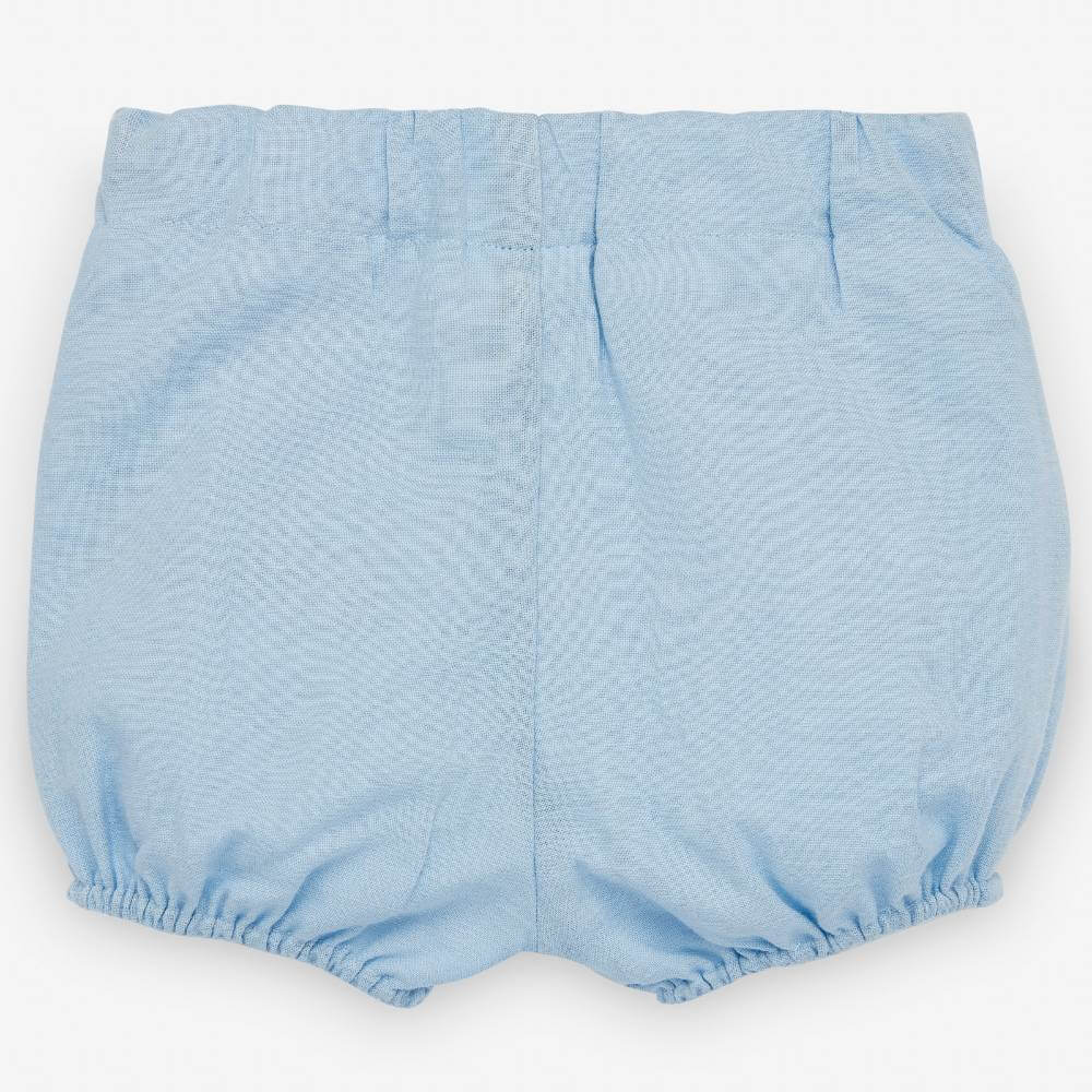 Paz Rodríguez Acuario Blue Cloud Newborn Set — Woven Blouse & Short