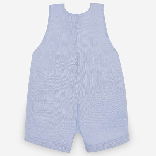 Blue Cloud Baby Boy Set — Blouse & Short Dungarees | Paz Rodríguez
