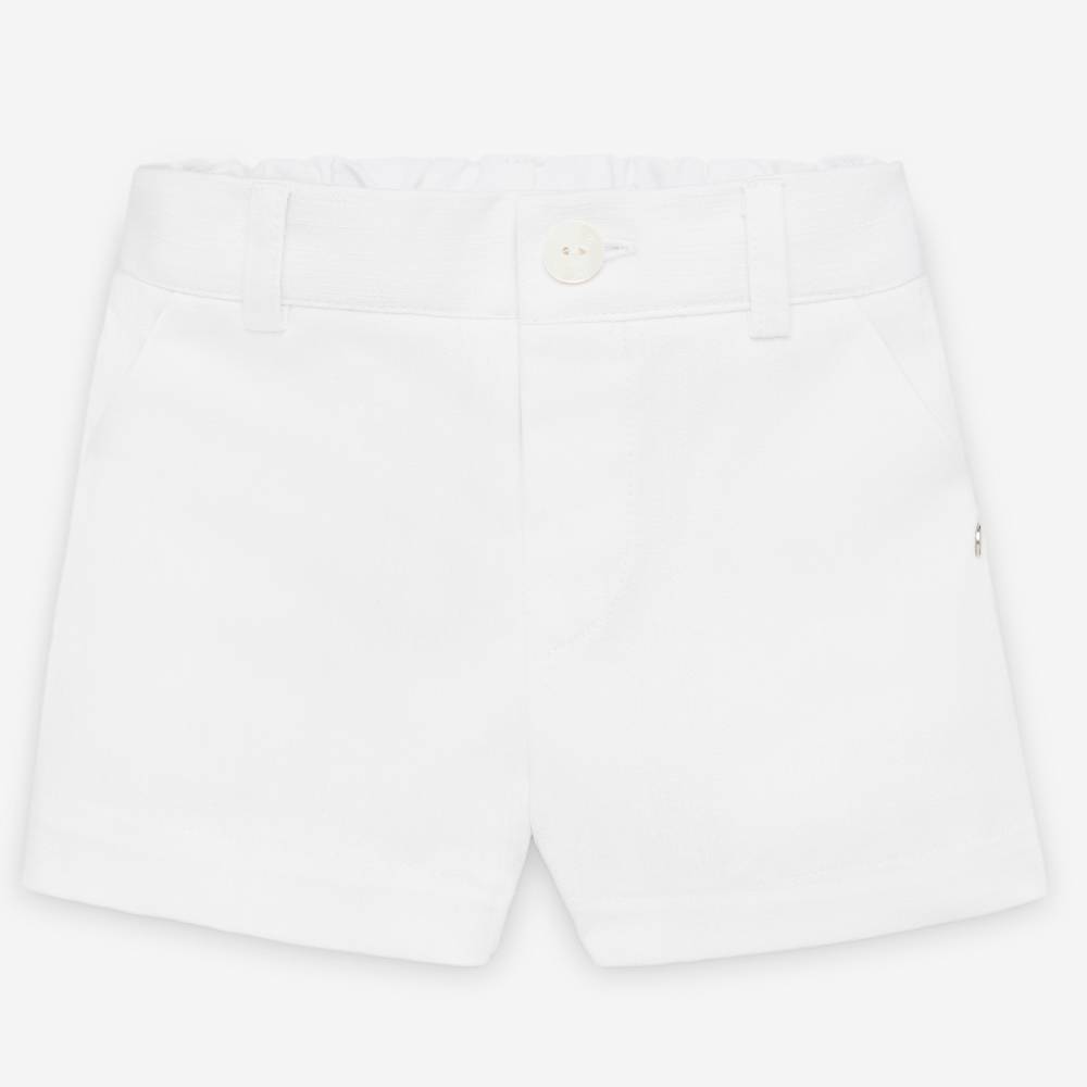 Paz Rodriguez Blue Knit Fish Sweater & White Shorts — Baby Boy Set