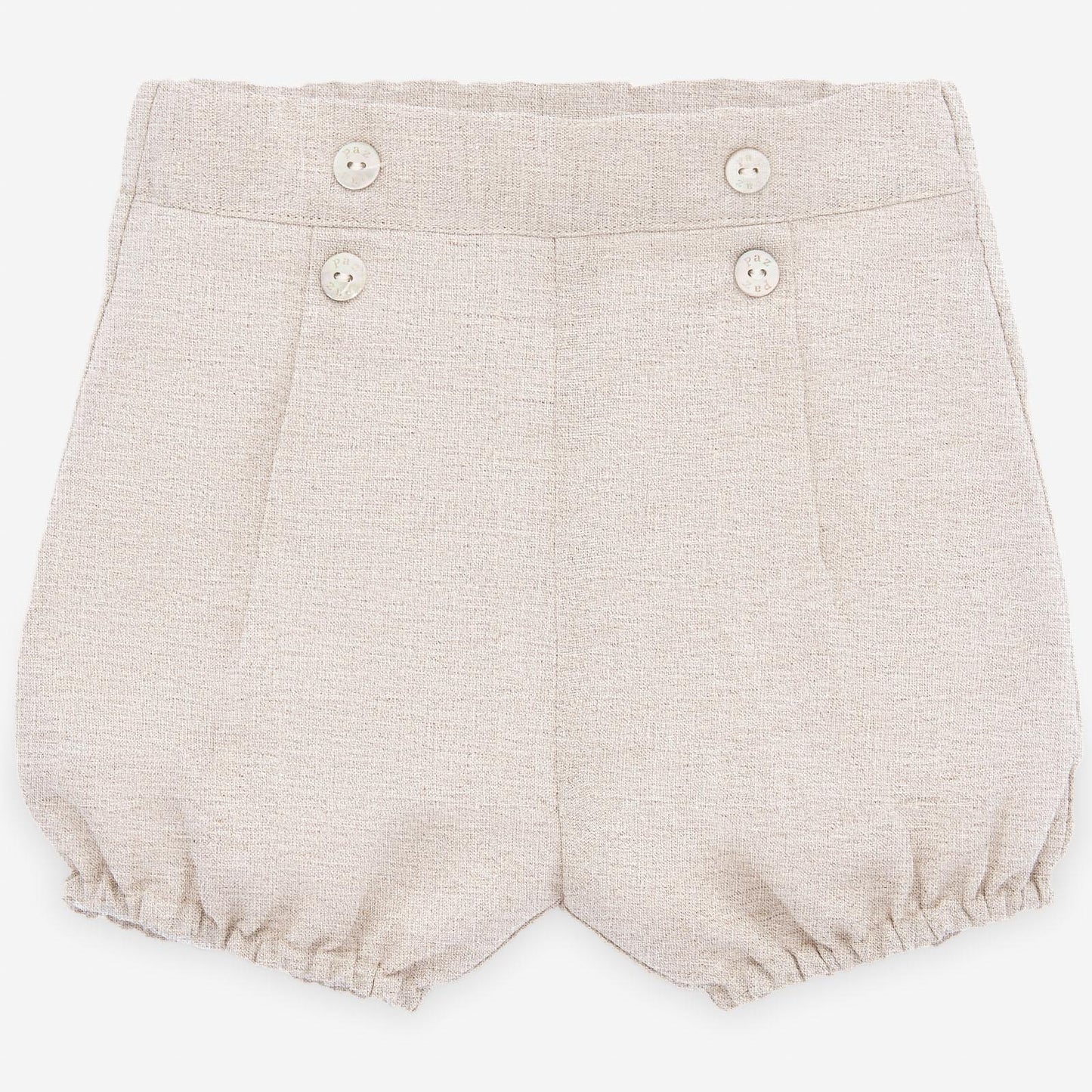 Boys Linen Shirt & Shorts Set - Woven Pattern