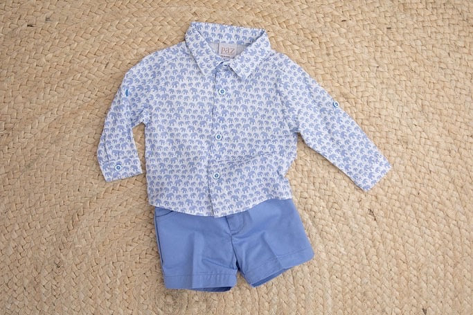 Boys Cotton Shirt & Pants Set - Sabana