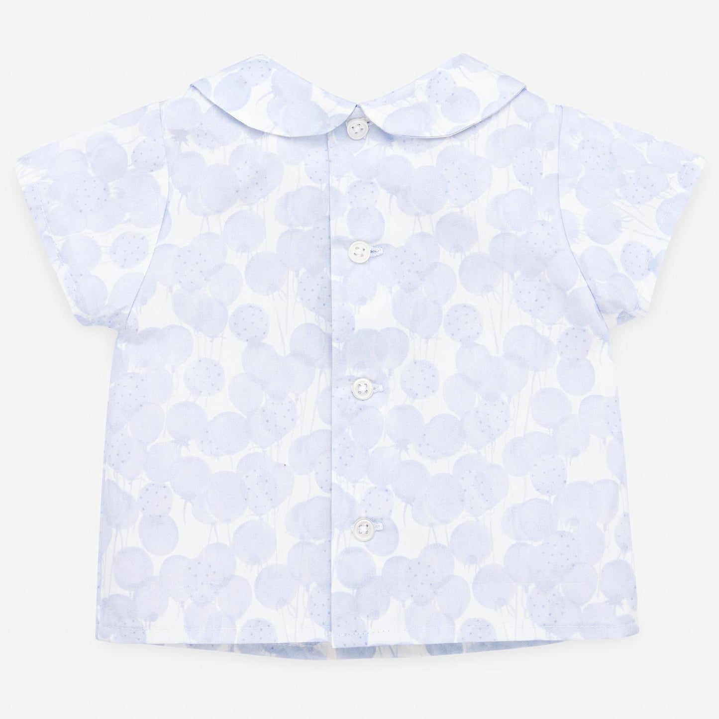 Boys Blue Balloon Print Shirt & Shorts Set