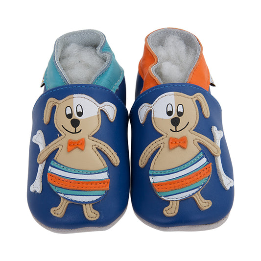 Soft Baby Moccasins - Dogs at Sea Print | Lait et Miel