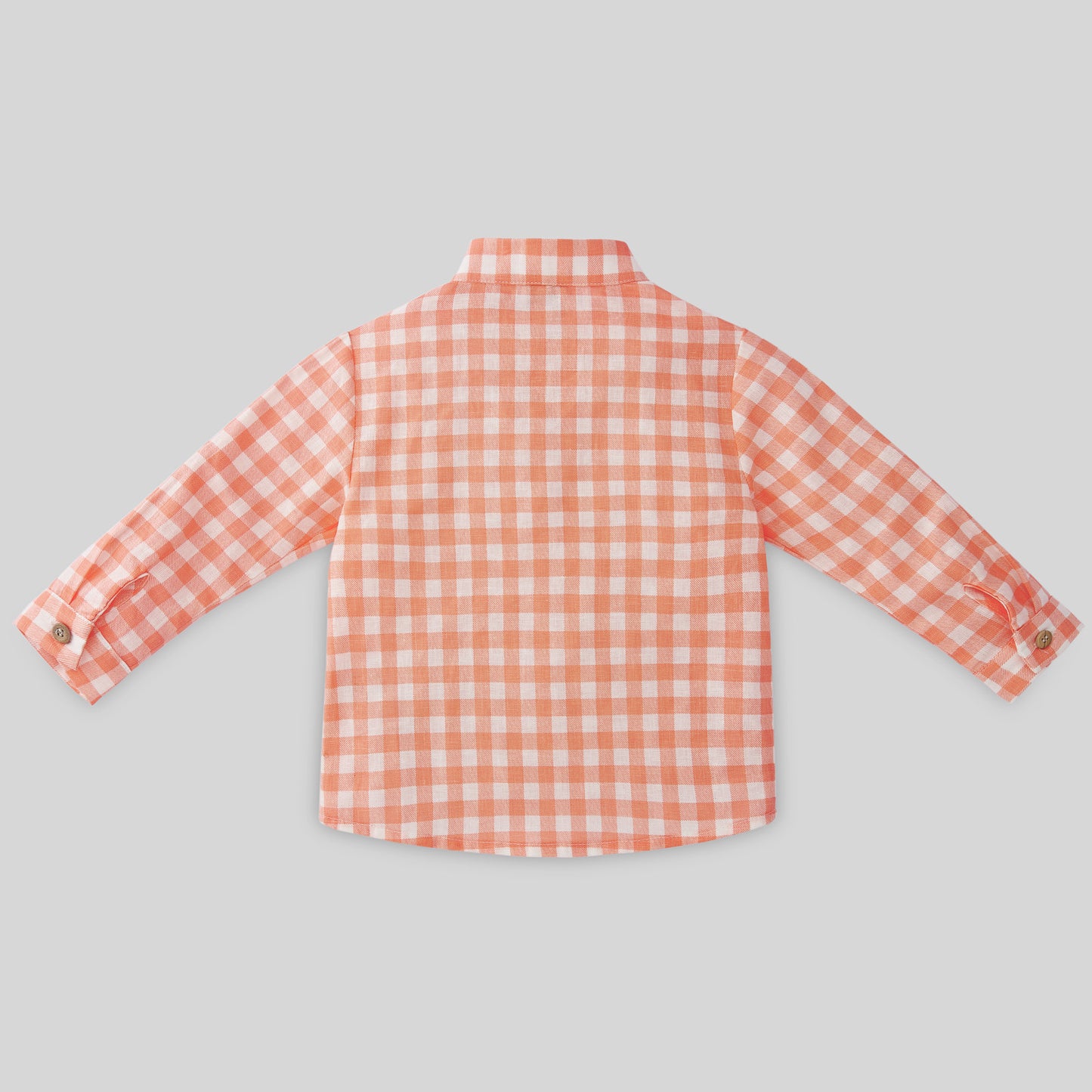 Boys Orange Squares Shirt & Shorts Set