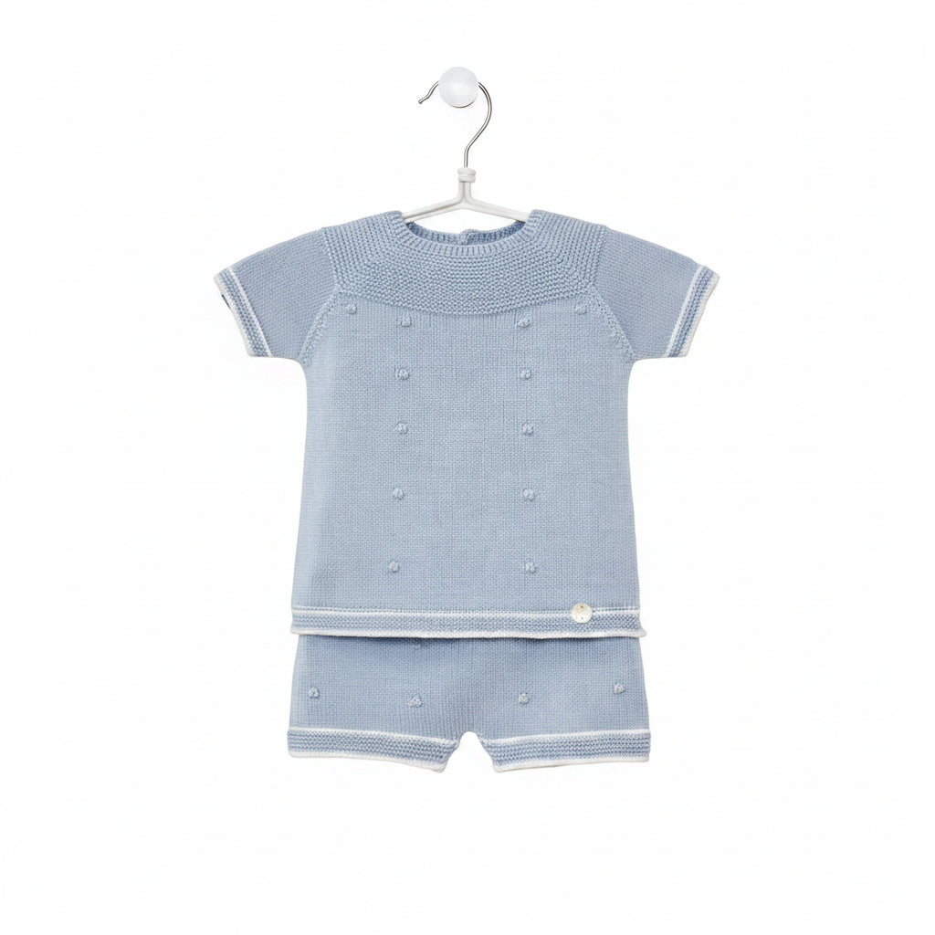 Paz Rodríguez Horizonte Knitted Set — Baby Boy T-Shirt & Shorts