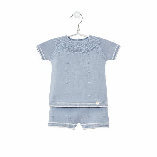Paz Rodríguez Horizonte Knitted Set — Baby Boy T-Shirt & Shorts