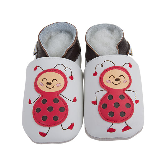 Soft Baby Moccasins - Ladybug Print | Lait et Miel