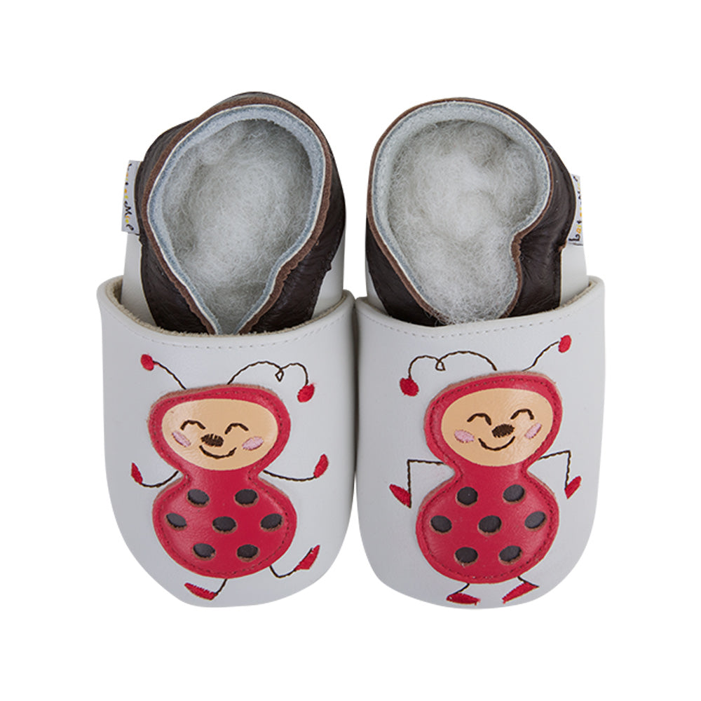 Soft Baby Moccasins - Ladybug Print | Lait et Miel