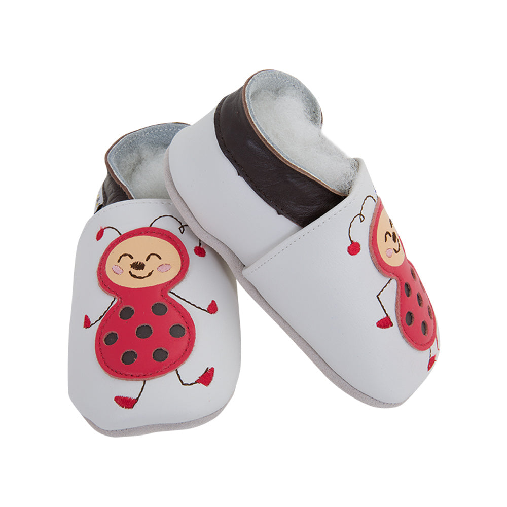 Soft Baby Moccasins - Ladybug Print | Lait et Miel