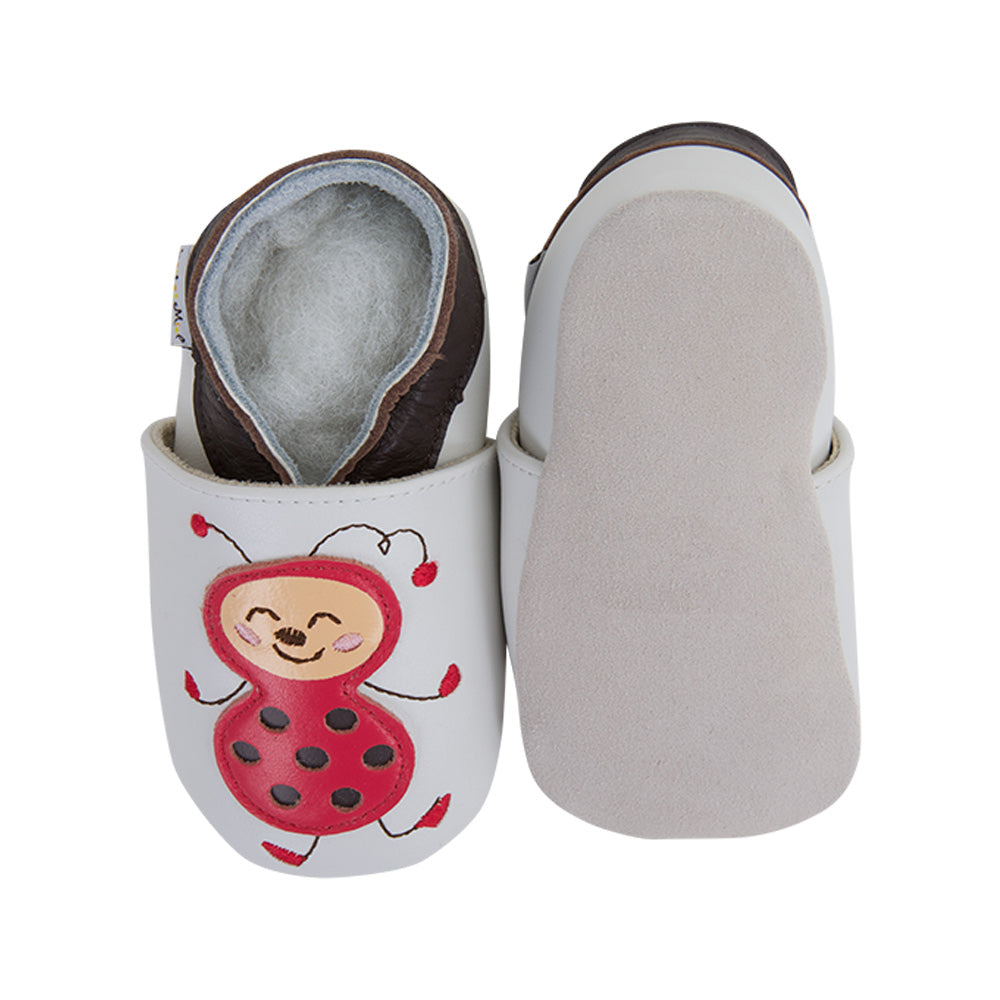 Soft Baby Moccasins - Ladybug Print | Lait et Miel