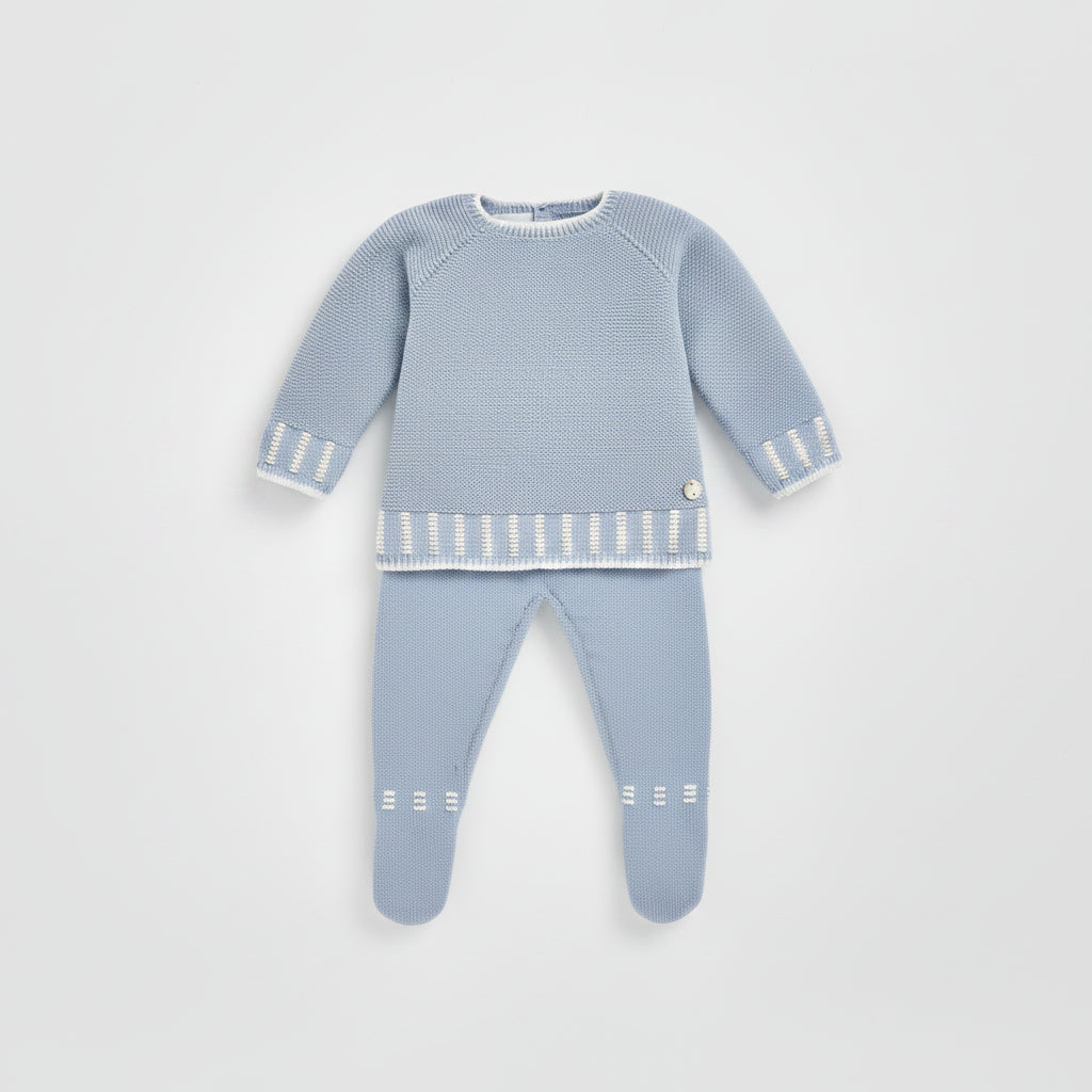 Paz Rodríguez Neboa Knitted Set — Baby Boy Sweater & Leggings