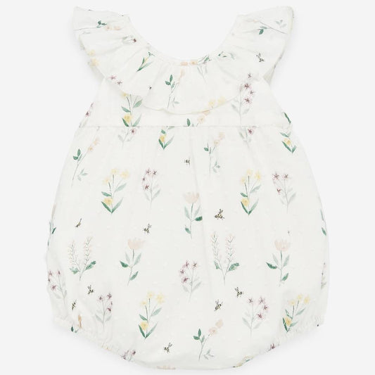 Paz Rodriguez Provenza Floral Romper — Baby Girl | Cream