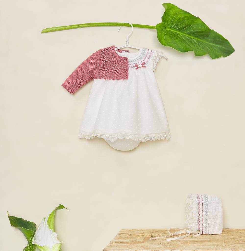 Floral Baby Dress & Bloomer Set - Cascada