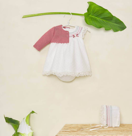 Floral Baby Dress & Bloomer Set - Cascada