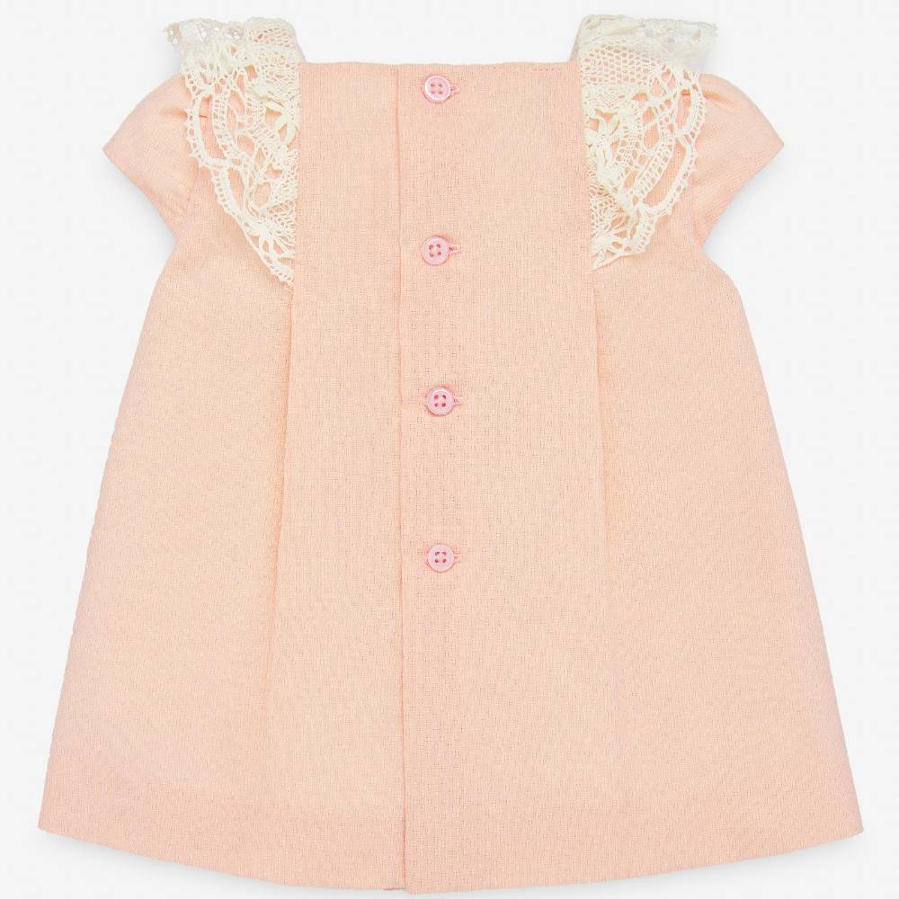 Pink Lace Baby Dress & Bloomer Set - Newborn