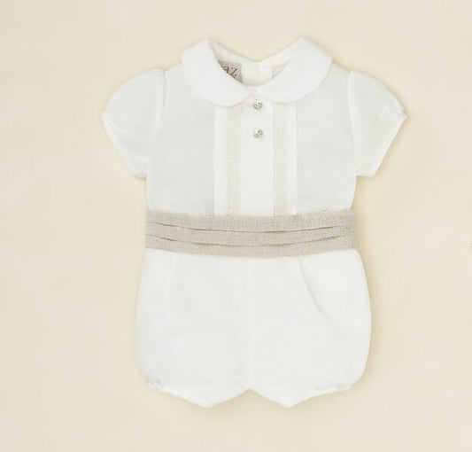 Boys Christening Outfit Set - White