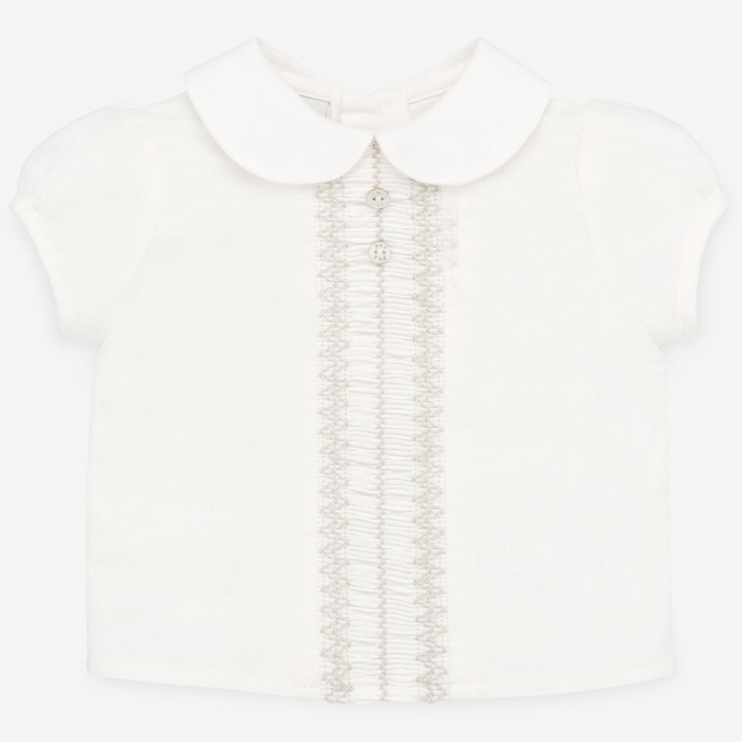 Boys Linen Shirt & Shorts Set - Woven Pattern